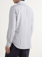 Eleventy - Striped Lyocell and Cotton-Blend Shirt - Gray