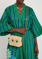 Anya Hindmarch Eyes Raffia and Leather Cross-body bag - Natural - One Size