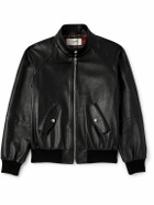 CELINE - Slim-Fit Leather Blouson Jacket - Black