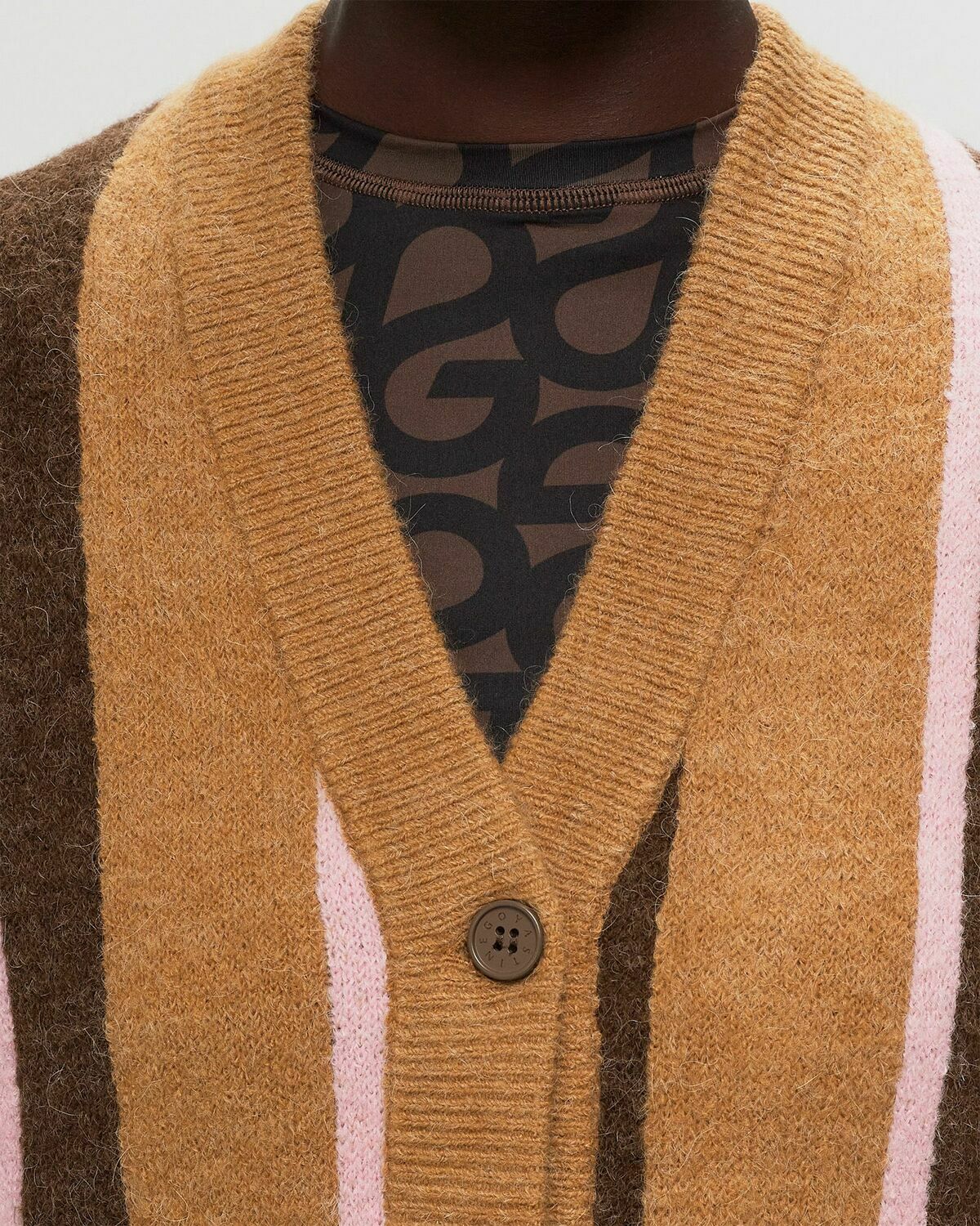 Stine Goya Long Sleeve Cardigan Brown Zippers & Cardigans
