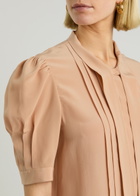 Chloe Scarf-effect Silk Crepe de Chine Blouse Sand
