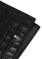Alexander Mcqueen Skull Crocodile-effect Leather Wallet - Black - One Size