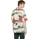 Marni Off-White Floral Print Short Sleeve Shirt