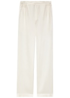 Delos Gilbert Silk Trousers Ivory
