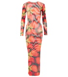 Louisa Ballou - High Tide printed mesh dress