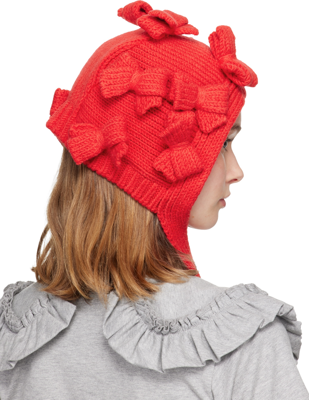 Comme des Garçons Girl Red Bow Bonnet Hood