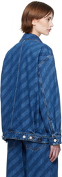 Marni Blue Striped Denim Jacket