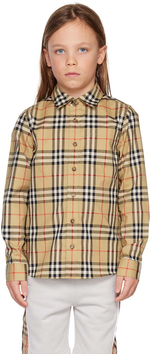 Burberry Kids Beige Vintage Check Shirt Burberry