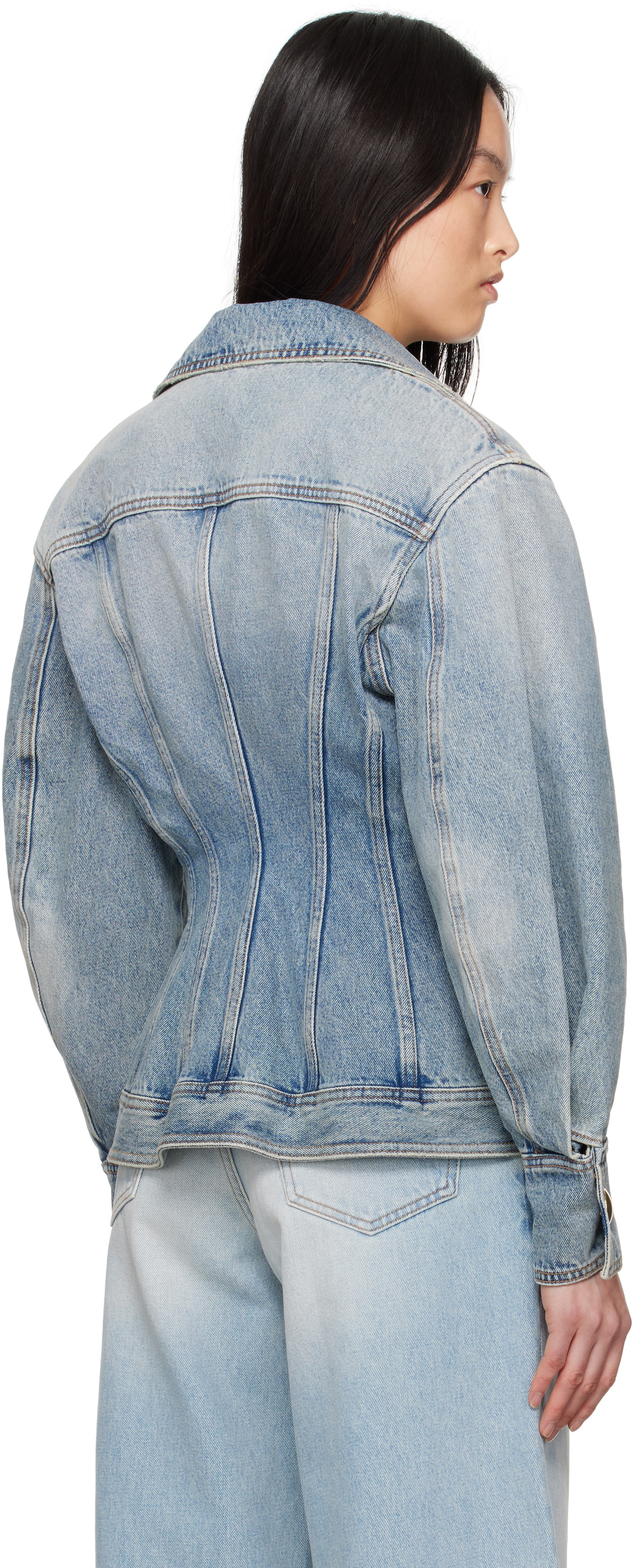DARKPARK Blue Gwen Bustier Denim Jacket