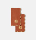 Cabana Terracotta set of 2 linen and cotton napkins