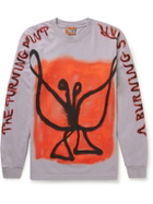 COME TEES - Turning Point Printed Cotton-Jersey T-Shirt - Gray