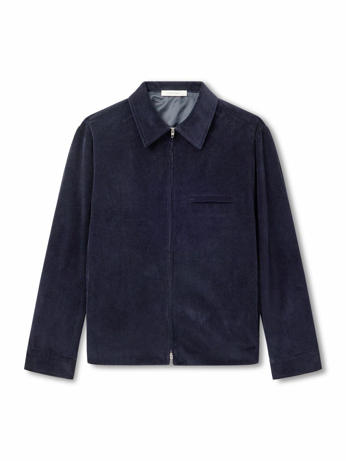 UMIT BENAN - Quebec Cotton and Cashmere-Blend Corduroy Jacket - Blue