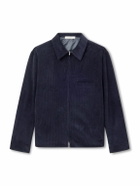 UMIT BENAN - Quebec Cotton and Cashmere-Blend Corduroy Jacket - Blue