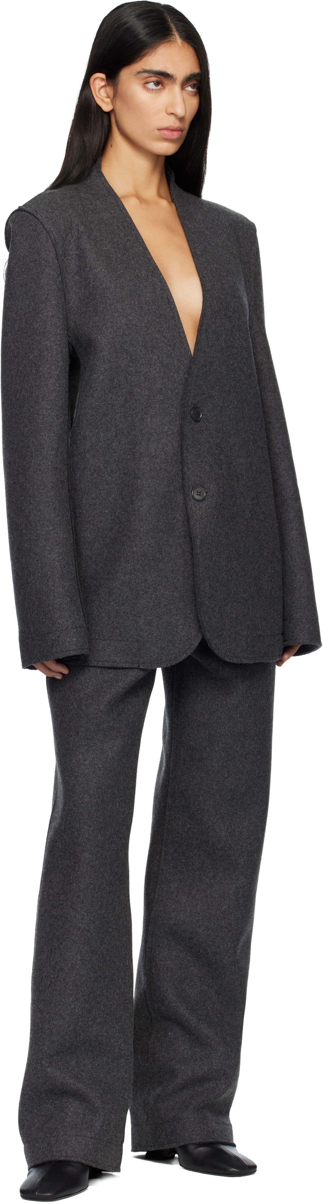 MARIE ADAM-LEENAERDT Gray Base Classic Trousers
