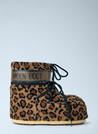 Moon Boot Icon Low Fleece Leopard Boots