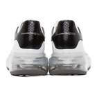 Alexander McQueen White and Black Snake Clear Sole Oversized Sneakers