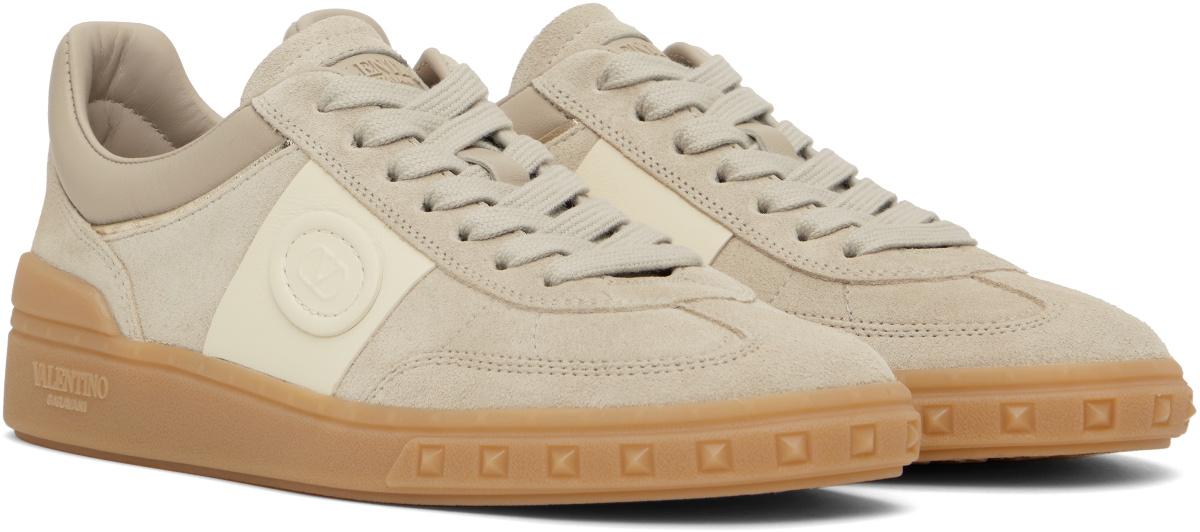 Valentino Garavani Taupe Upvillage Low-Top Sneakers