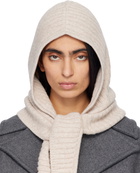 GANNI Beige Wool Mix Balaclava