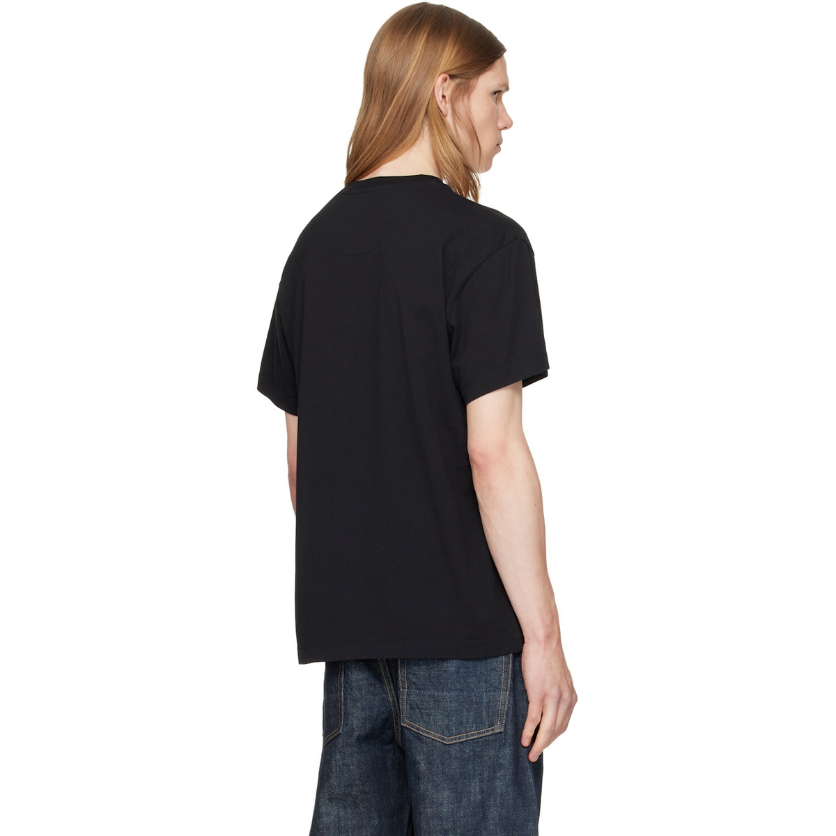 Jil Sander Black Embroidered T-shirt