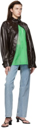 LOW CLASSIC Brown Faux-Leather Jacket
