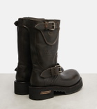 Balenciaga Venom debossed leather boots