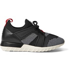 Moncler - Emilien Leather and Rubber-Trimmed Mesh Sneakers - Men - Black