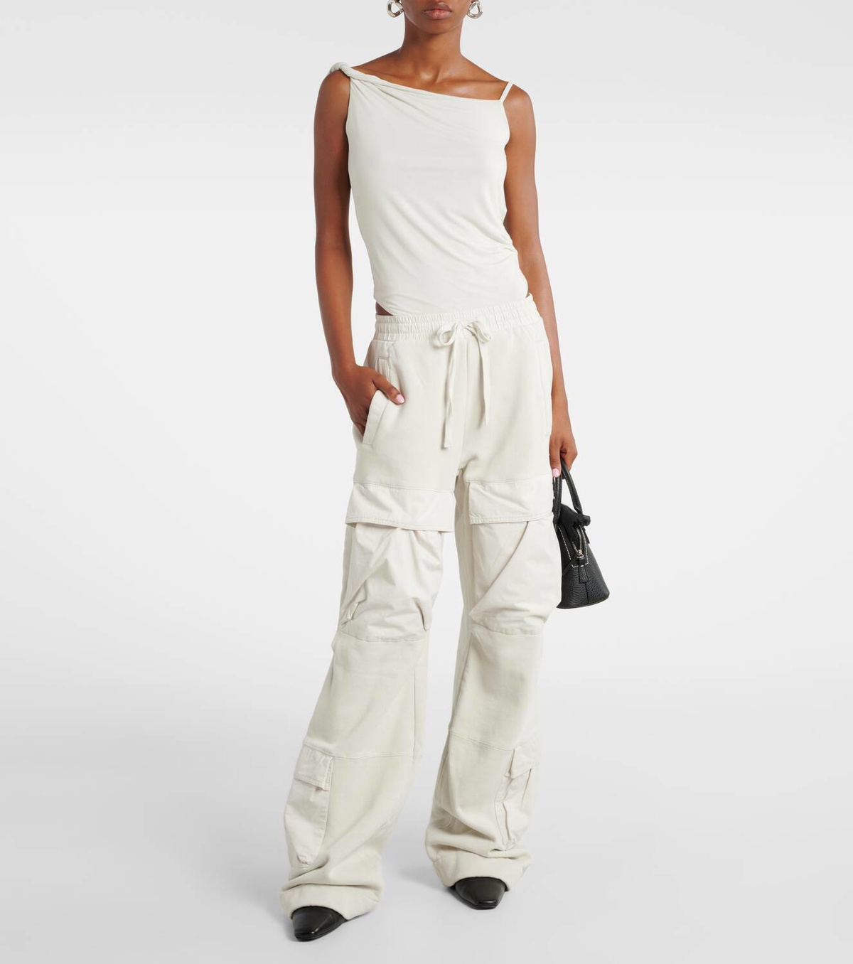 Entire Studios Torbid asymmetric jersey bodysuit
