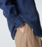 Rubinacci Striped linen and wool shirt
