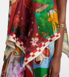 Alémais Mlak printed silk twill top