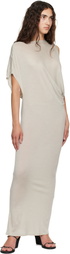 Belle Anna Beige Ornament Maxi Dress