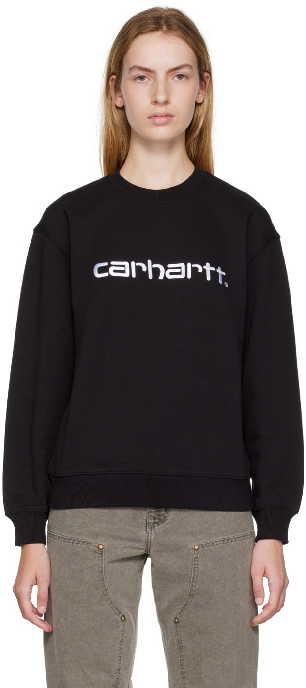 Photo: Carhartt Work In Progress Black Embroidered Sweatshirt