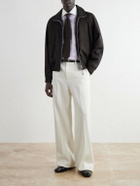 TOM FORD - Spread-Collar Cotton-Gabardine Shirt - Purple