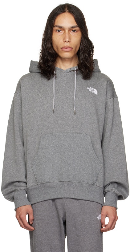 Photo: The North Face Gray Embroidered Hoodie