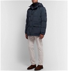 Hugo Boss - Delario Quilted Shell Hooded Down Jacket - Blue