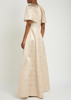 Emilia Wickstead Lucretia Floral-jacquard Cloqué Gown Gold