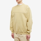 Jacquemus Men's Embroidery Logo Mock Neck Crew Sweat in Beige