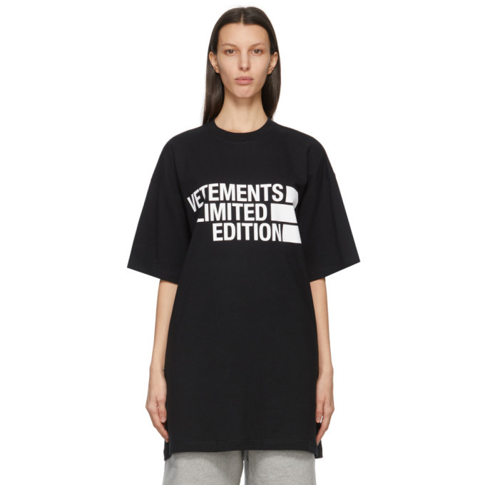 VETEMENTS Black Limited Edition Logo T-Shirt Vetements