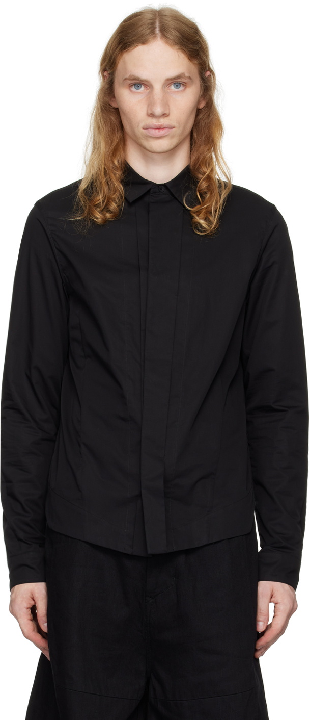 Julius Black Prism Buttoned Shirt Julius