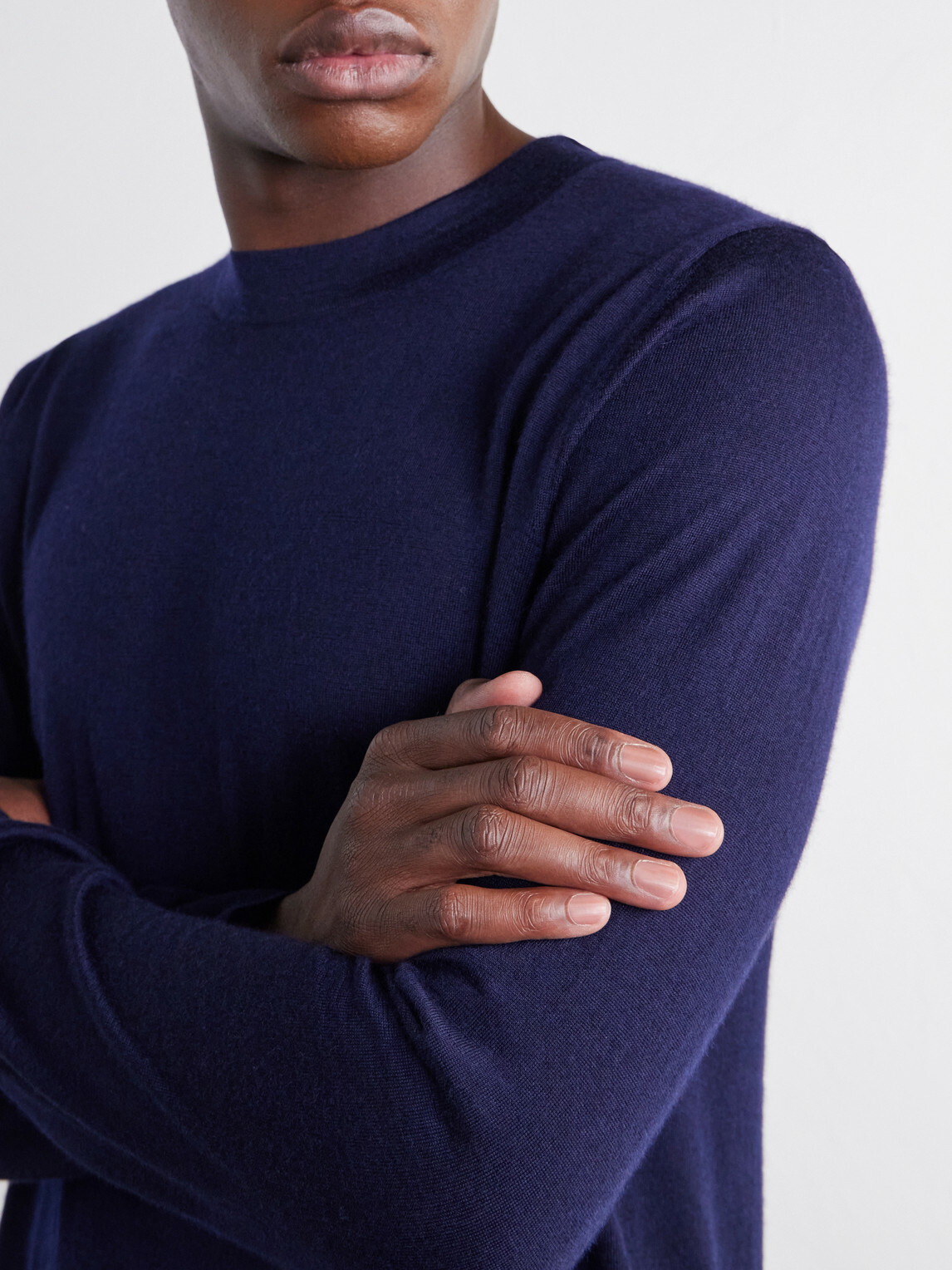 Mr P. - Cashmere and Silk-Blend Sweater - Blue