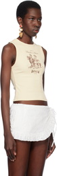 Frankies Bikinis Beige Bella Hadid Edition Reno Tank Top