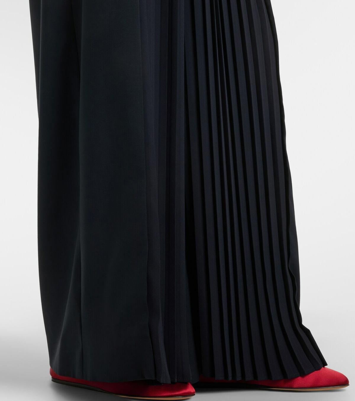 Max Mara Pleated virgin wool wide-leg pants