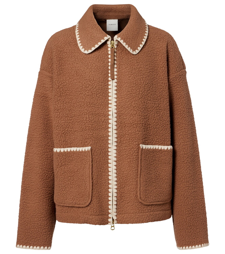 Photo: Varley Ruiko embroidered fleece zip-up jacket
