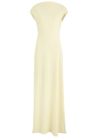 Odd Muse Drape Back Twill Maxi Dress Yellow