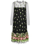 REDValentino Floral point d'espirit tulle midi dress