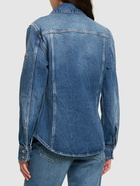 RABANNE Embellished Cotton Denim Shirt