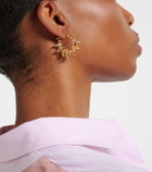 Amina Muaddi Multi Ring Small embellished hoop earrings