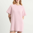 Jil Sander Women's Textured T-Shirt Dress in Candy Pink