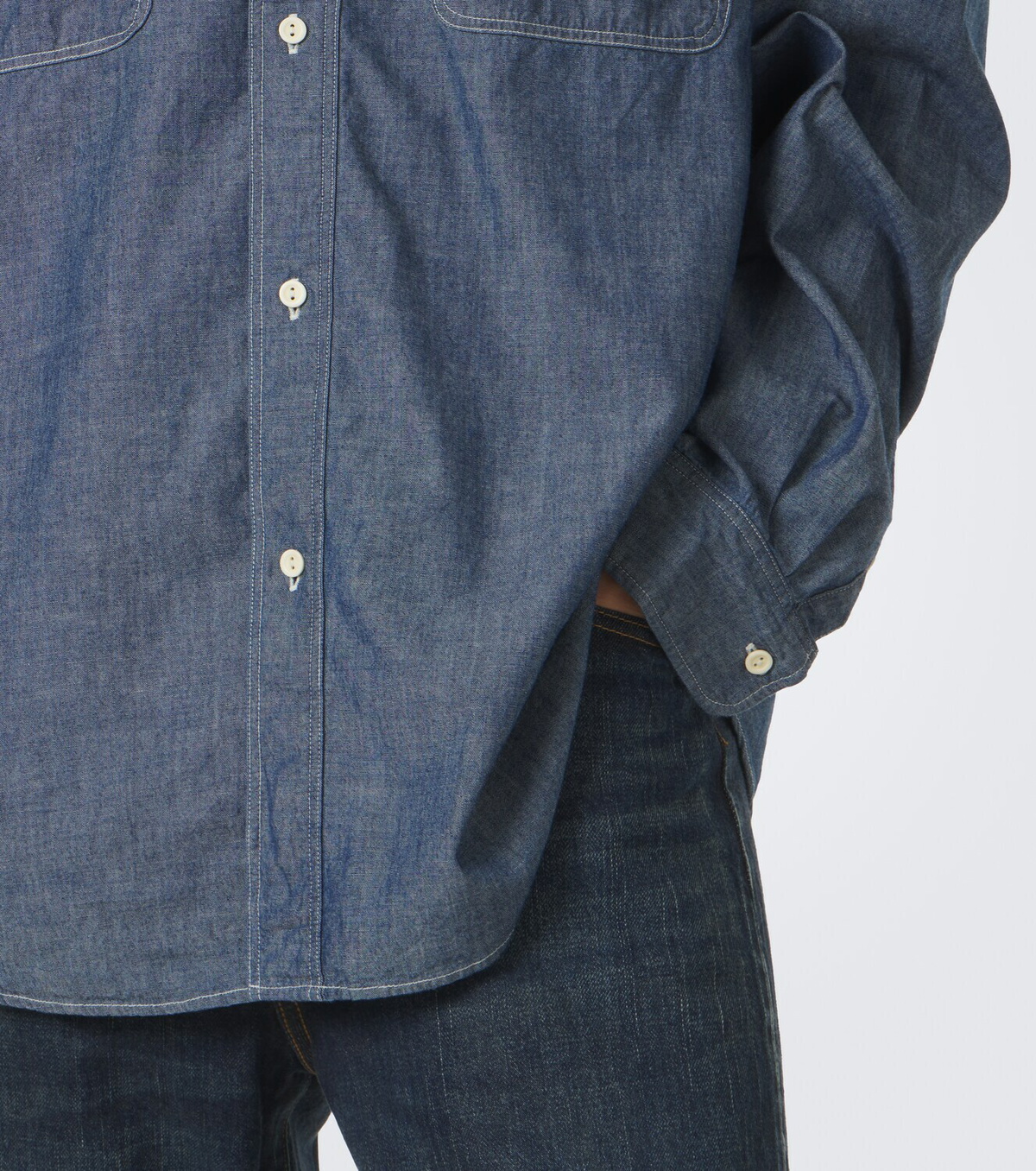 Visvim Langer cotton and silk chambray shirt