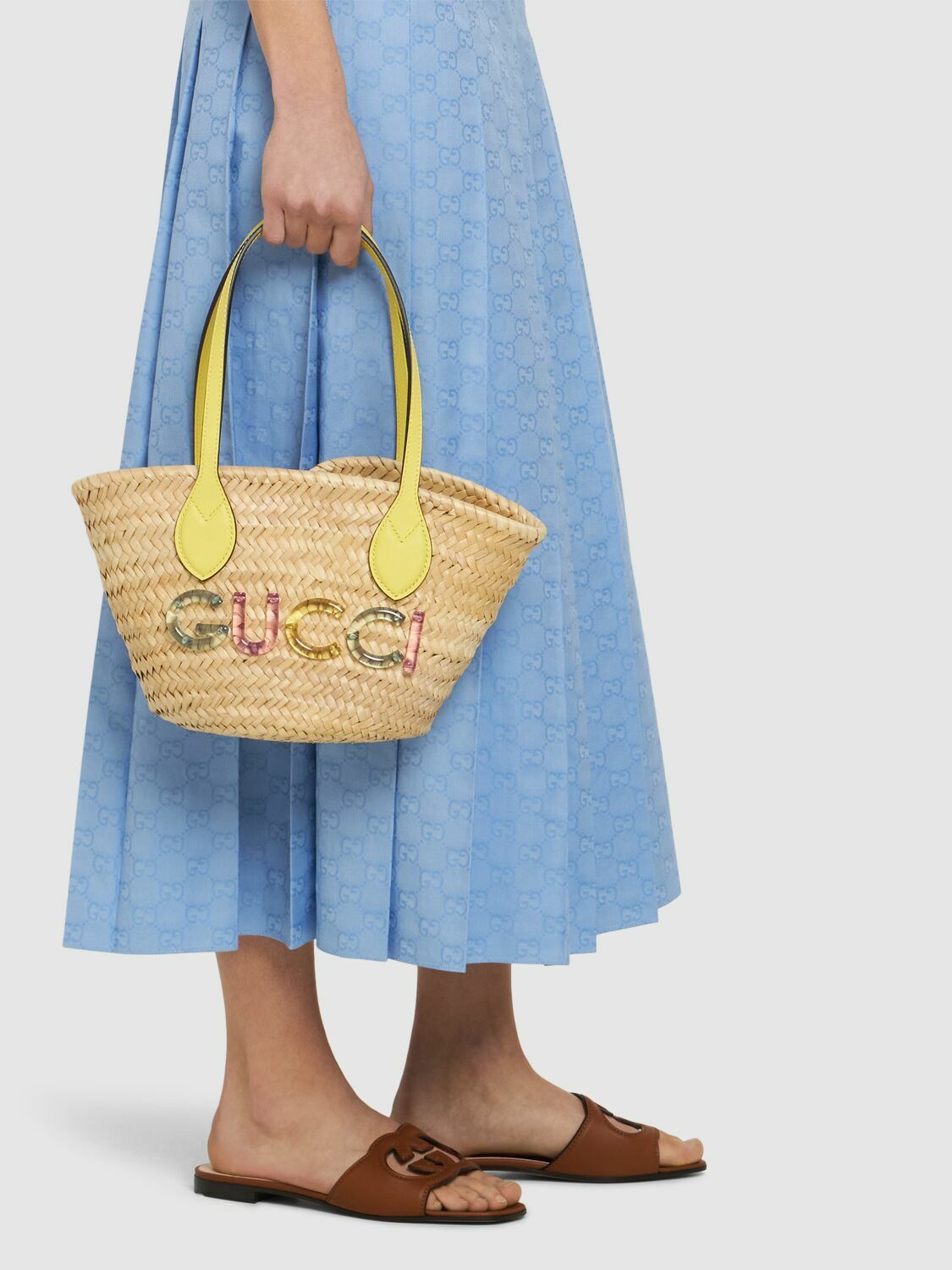 GUCCI Summer Raffia Tote Bag