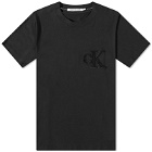 Calvin Klein Men's CK Chenille T-Shirt in Ck Black